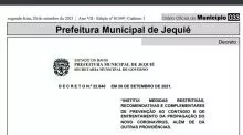 Jequié: Decreto Municipal N.º 22.840, libera eventos para público de até 1.000 pessoas a partir de 1º de outubro, inclusive com vendas de ingressos